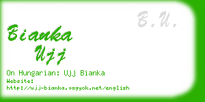 bianka ujj business card